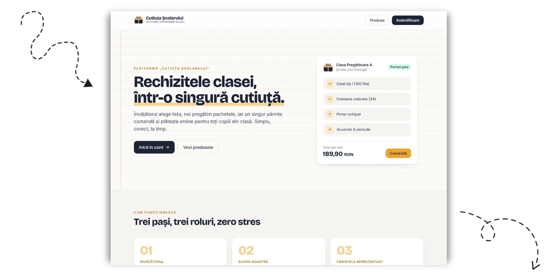 Cutiuța Școlarului - platformă web