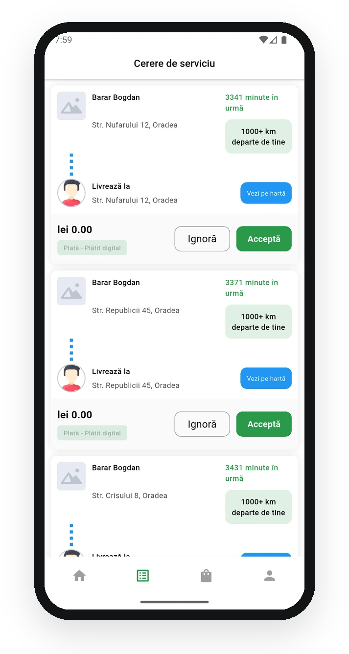 MixBOX Tasker App - Job Requests