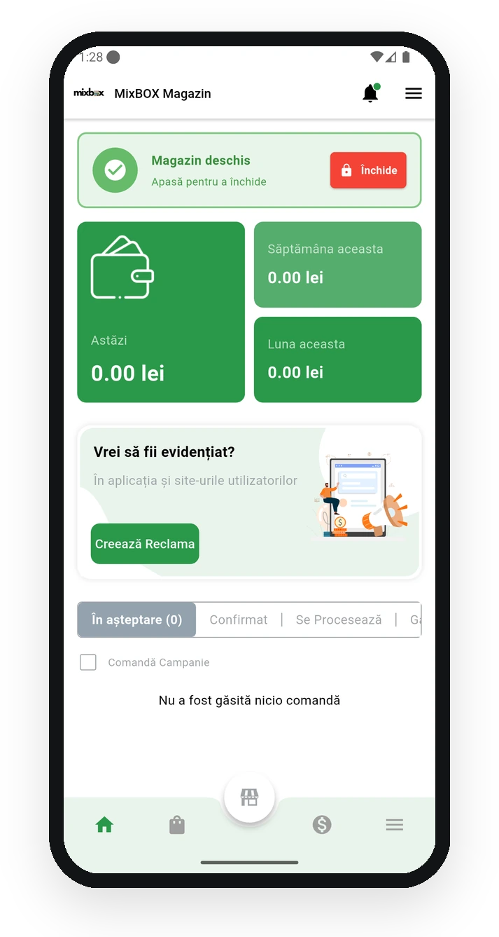 MixBOX Store App - Menu